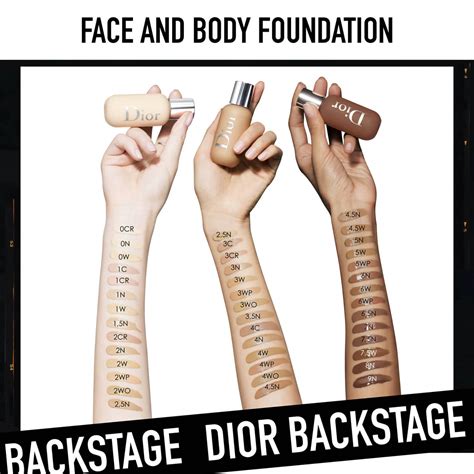 fond de teint dior backstage swatch|dior face foundation.